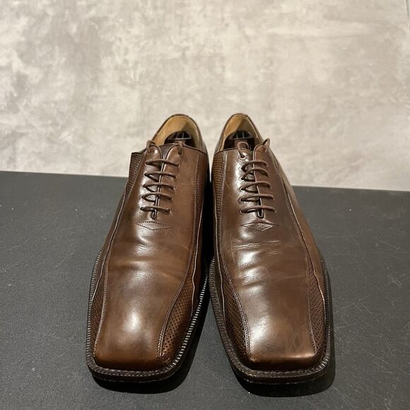 Mezlan Kubo Oxford Dress Shoes Mens 13 M Brown Leather Sqaure Toe Shoes main image 6
